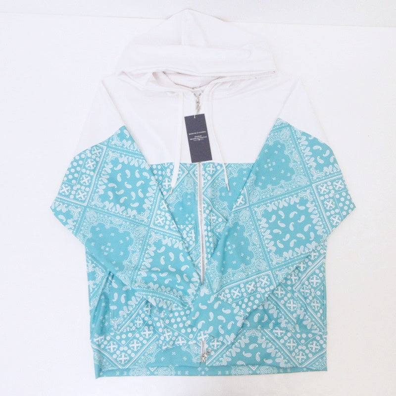 【中古】RESOUND CLOTHING | リサウンドクロージング PAISLEY RUSH OVER ZIPUP HOODIE パーカー RC32-C-001 ライトグリーン サイズ:3