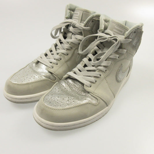 【中古】NIKE | ナイキ AIR JORDAN 1 RETRO HIGH SILVER ANNIVERSARY スニーカー 396009-001 グレー 29cm