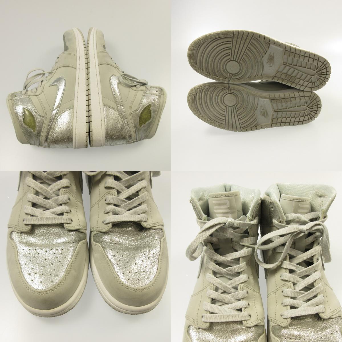 【中古】NIKE | ナイキ AIR JORDAN 1 RETRO HIGH SILVER ANNIVERSARY スニーカー 396009-001 グレー 29cm