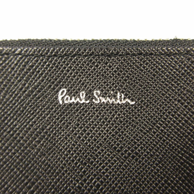 【中古】Paul Smith | ポール・スミス アーティストストライププラー コインケース 845011 W570 ブラック
