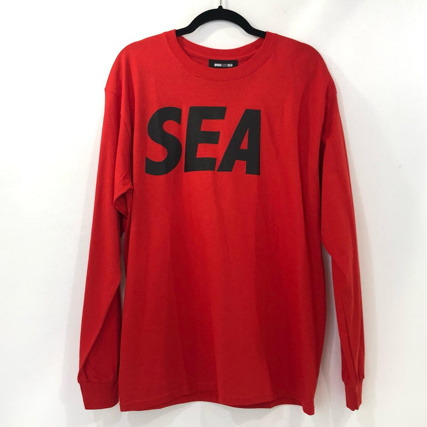 【中古】WIND AND SEA | ウィンダンシーウインダンシー SEA L/S T-SHIRT 長袖Tシャツ WDS-SEA-04 レッド サイズ:L