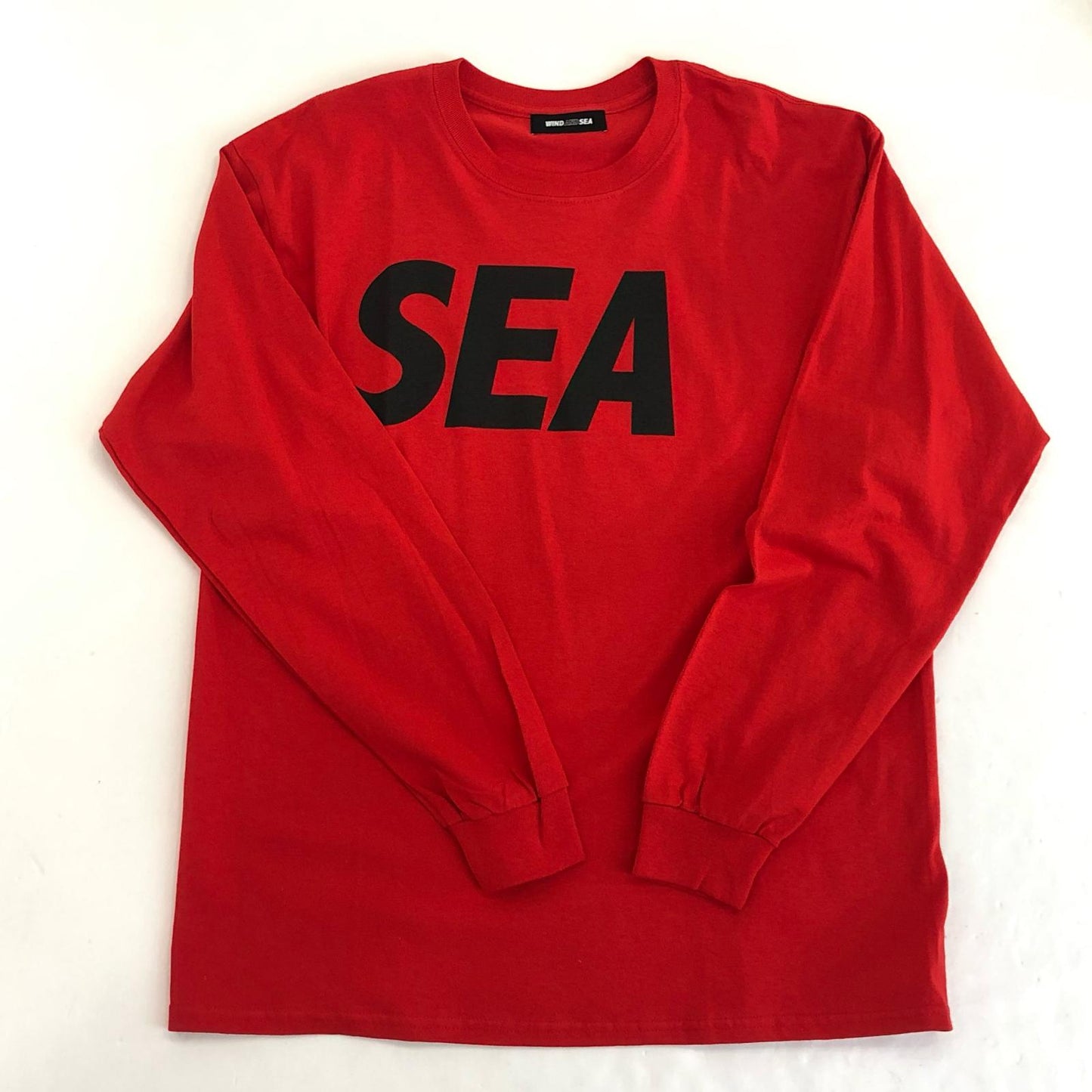 【中古】WIND AND SEA | ウィンダンシーウインダンシー SEA L/S T-SHIRT 長袖Tシャツ WDS-SEA-04 レッド サイズ:L