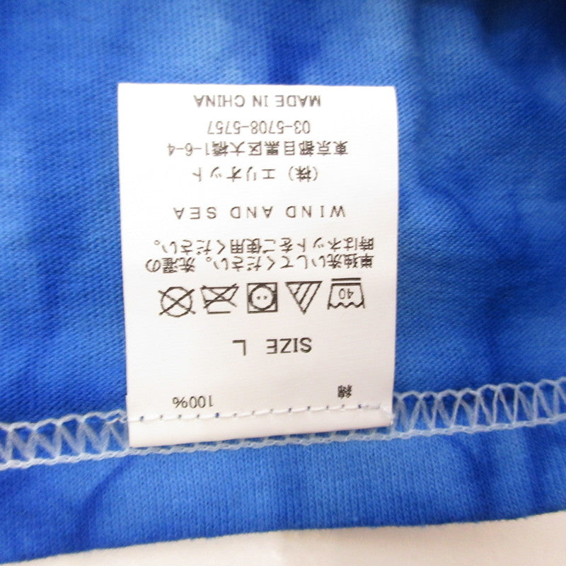 【中古】WIND AND SEA | ウィンダンシーウインダンシー LONG SLEEVE CUT-SEWN TIE-DYE 長袖Tシャツ WDS-CS-121 タイダイ サイズ:L