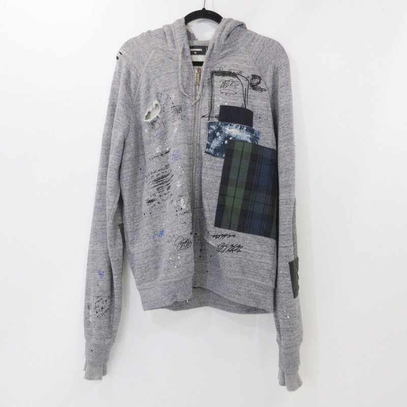 【中古】DSQUARED2 | ディースクエアード Classic Raglan Fit パーカー S74HG0117 グレー サイズ:XL