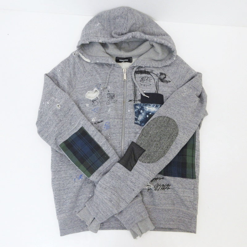 【中古】DSQUARED2 | ディースクエアード Classic Raglan Fit パーカー S74HG0117 グレー サイズ:XL