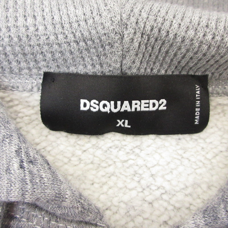 【中古】DSQUARED2 | ディースクエアード Classic Raglan Fit パーカー S74HG0117 グレー サイズ:XL