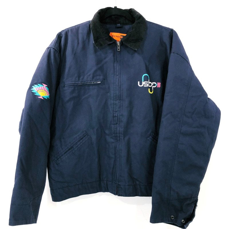 【中古】Cornerstone | コーナーストーン Duck Cloth Work Jacket ブルゾン J763 ネイビー サイズ:L