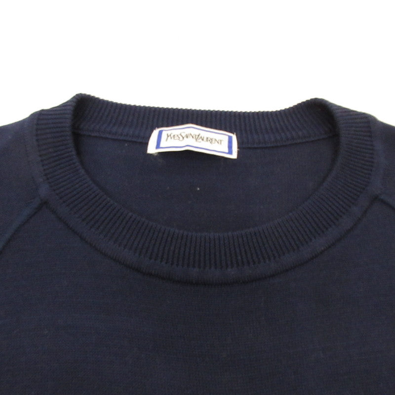 【中古】YVES SAINT LAURENT | イヴ・サンローラン タツノオトシゴ セーター ネイビー サイズ:M