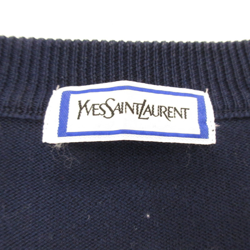 【中古】YVES SAINT LAURENT | イヴ・サンローラン タツノオトシゴ セーター ネイビー サイズ:M