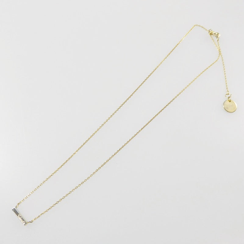 【中古】 メタリックバー ネックレス ゴールド