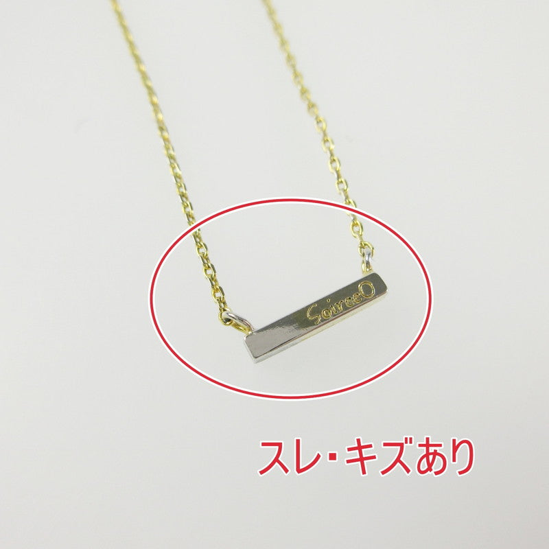 【中古】 メタリックバー ネックレス ゴールド