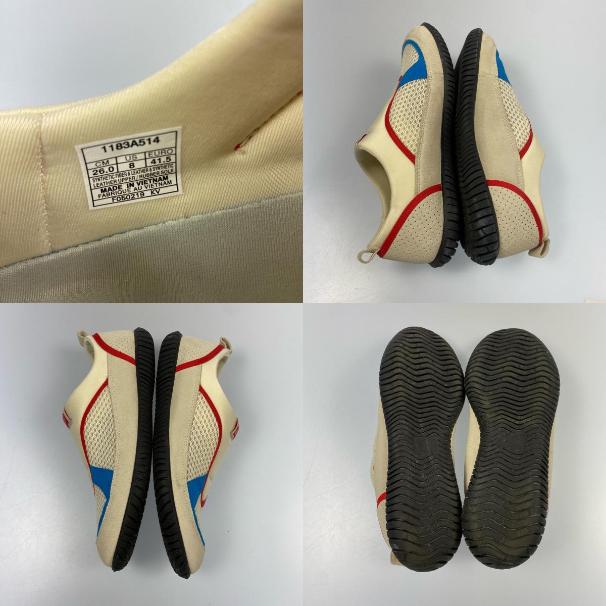 【中古】ONITSUKA TIGER | オニツカタイガー TSUNAHIKI 2.0 SLIP-ON スリッポン 1183A514 サイズ:26.0cm ベージュ 26cm