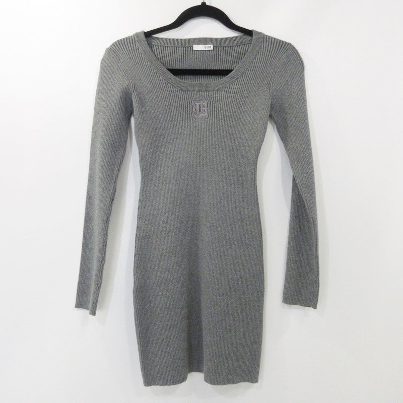 【中古】GYDA | ジェイダ GYGY two pieceレイヤードリブニットワンピース ワンピース 072450321501 2024A/W グレー