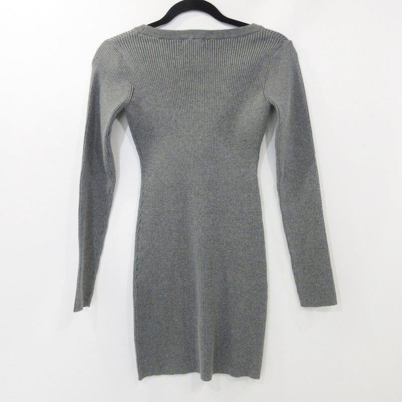 【中古】GYDA | ジェイダ GYGY two pieceレイヤードリブニットワンピース ワンピース 072450321501 2024A/W グレー