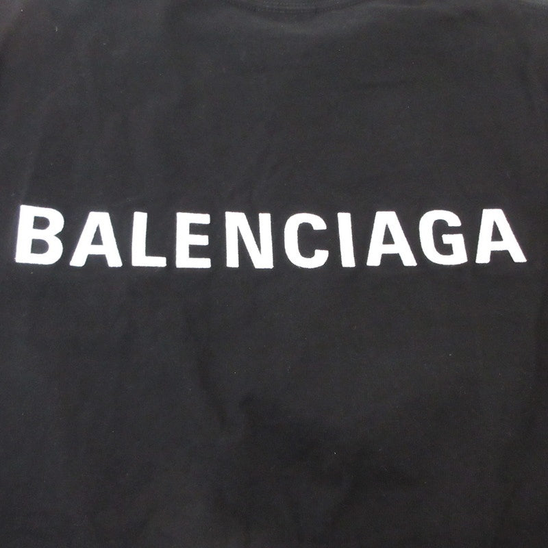 【中古】BALENCIAGA | バレンシアガ Logo ミディアムフィット 半袖Tシャツ 612966 TMVF4 ブラック サイズ:XXS