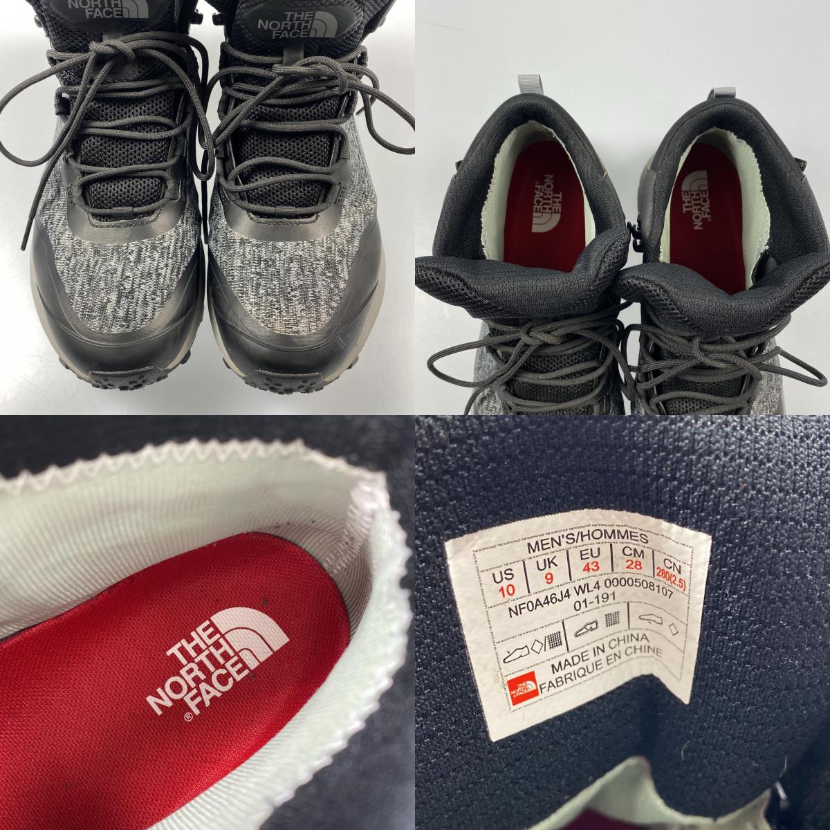 【中古】THE NORTH FACE | ザ・ノースフェイス SHAVED HIKER MID GORE-TEX スニーカー NF51930 ブラック 28cm