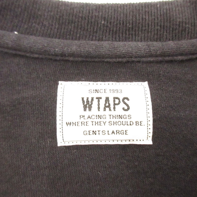【中古】W)TAPS | ダブルタップス LONG SLEEVE DESIGN 02 TEE クロスボーン 長袖Tシャツ 162ATDT-CSM06S ブラック