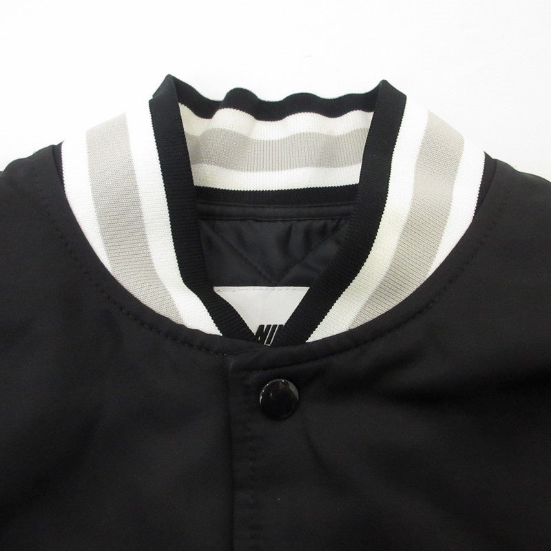 【中古】NIKE | ナイキ SATIN DUGOUT JACKET スタジャン DX0659-010 ブラック サイズ:S