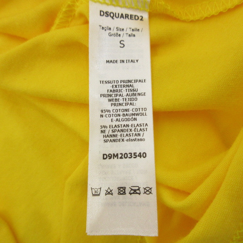 【中古】DSQUARED2 | ディースクエアード Logo Underwear T-Shirt 半袖Tシャツ D9M203540 イエロー サイズ:S