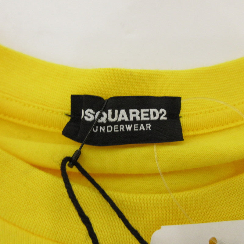【中古】DSQUARED2 | ディースクエアード Logo Underwear T-Shirt 半袖Tシャツ D9M203540 イエロー サイズ:M