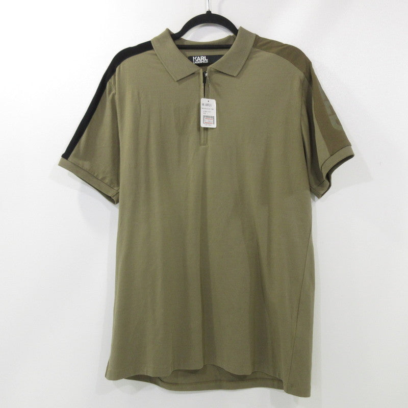 【中古】KARL LAGERFELD | カールラガーフェルド ポロシャツ 745018 カーキ サイズ:L