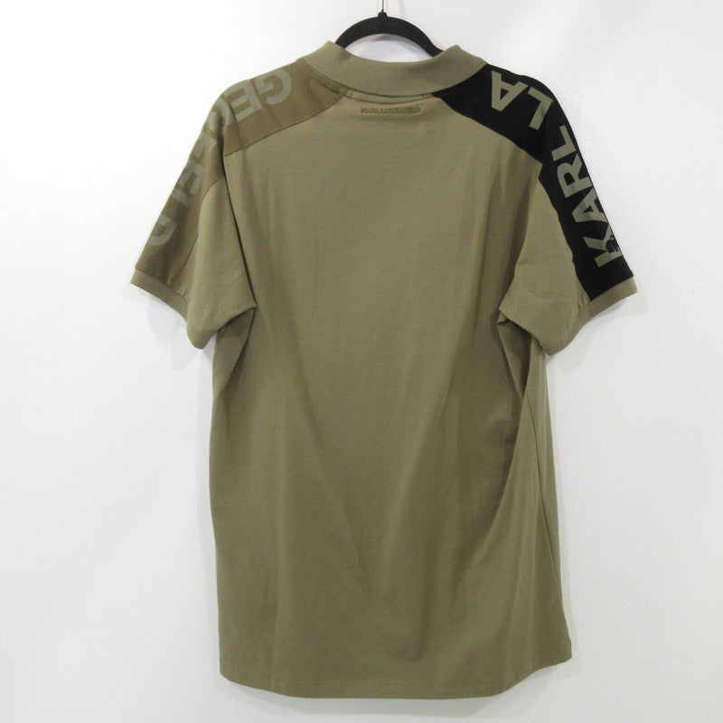 【中古】KARL LAGERFELD | カールラガーフェルド ポロシャツ 745018 カーキ サイズ:L
