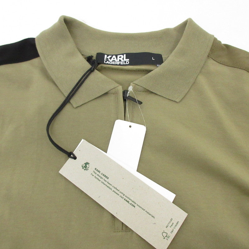 【中古】KARL LAGERFELD | カールラガーフェルド ポロシャツ 745018 カーキ サイズ:L