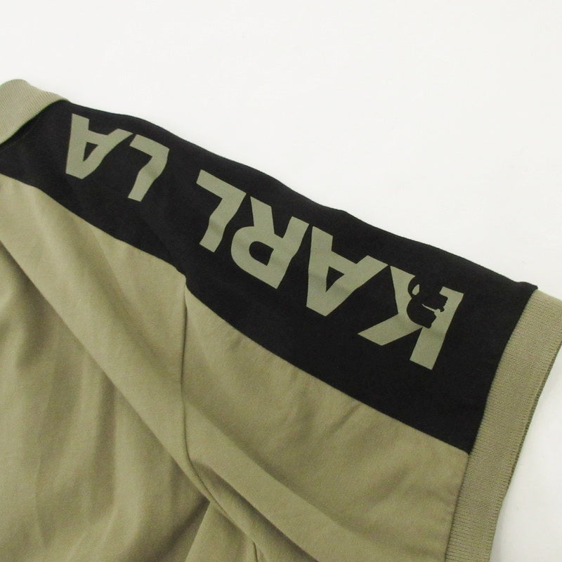 【中古】KARL LAGERFELD | カールラガーフェルド ポロシャツ 745018 カーキ サイズ:L