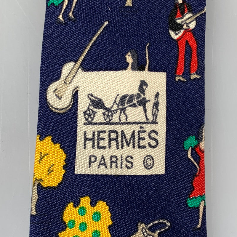 【中古】HERMES | エルメス ネクタイ ブルー