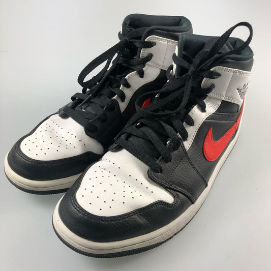 【中古】NIKE | ナイキ AIR JORDAN 1 MID スニーカー 554724-075 ホワイト 28cm
