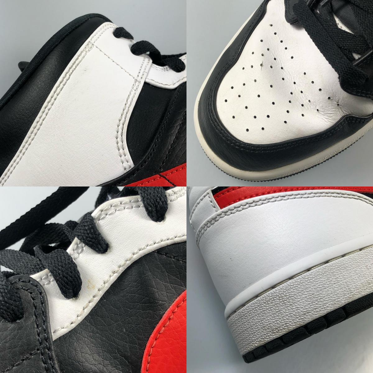 【中古】NIKE | ナイキ AIR JORDAN 1 MID スニーカー 554724-075 ホワイト 28cm