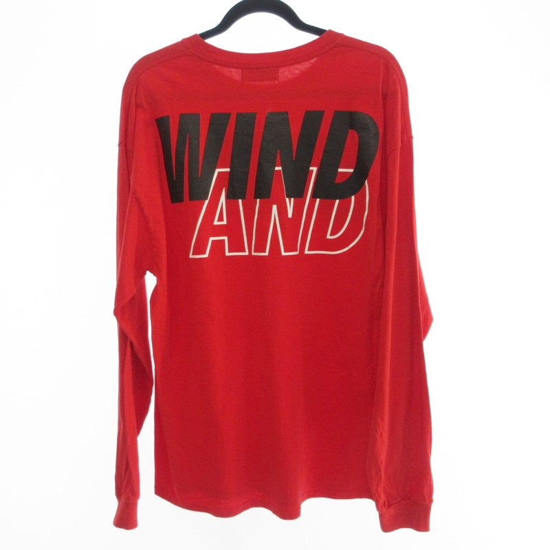 【中古】WIND AND SEA | ウィンダンシーウインダンシー SEA L/S T-SHIRT 長袖Tシャツ WDS-SEA-04 レッド サイズ:XL
