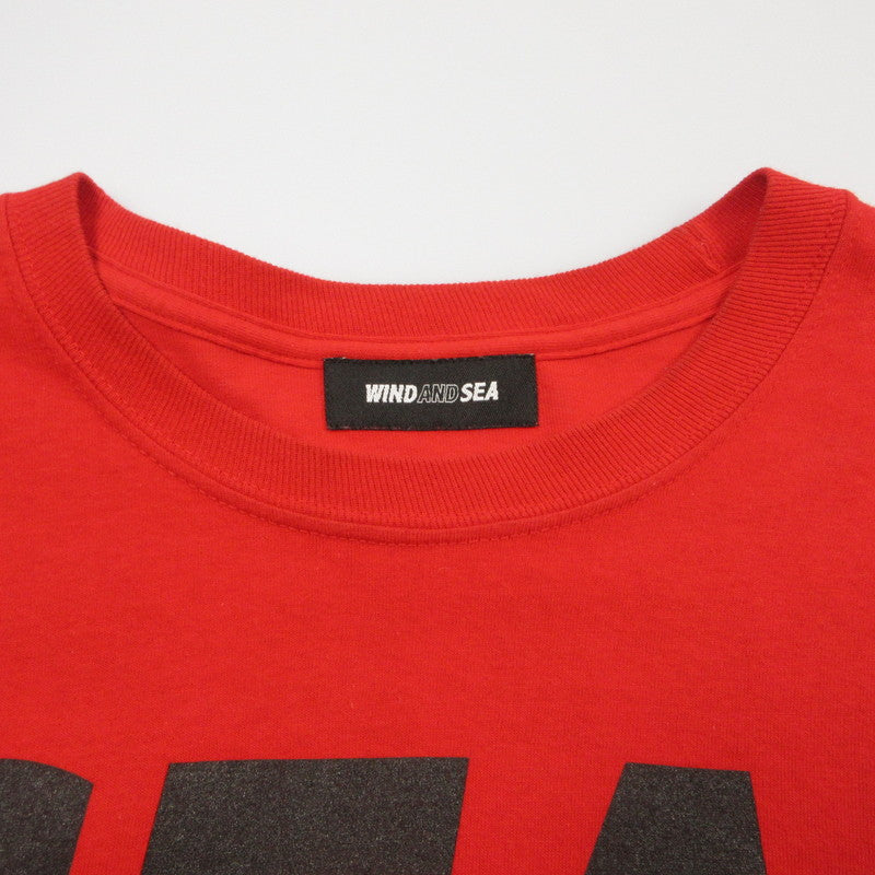 【中古】WIND AND SEA | ウィンダンシーウインダンシー SEA L/S T-SHIRT 長袖Tシャツ WDS-SEA-04 レッド サイズ:XL
