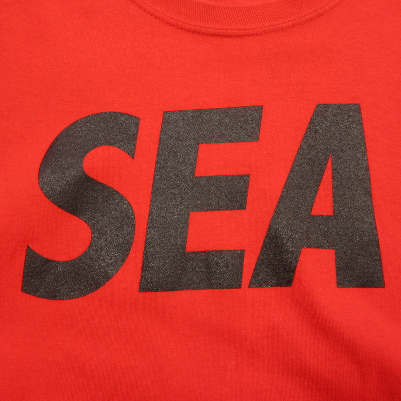 【中古】WIND AND SEA | ウィンダンシーウインダンシー SEA L/S T-SHIRT 長袖Tシャツ WDS-SEA-04 レッド サイズ:XL