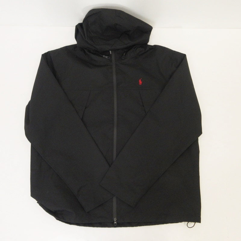 【中古】POLO RALPH LAUREN | ポロ・ラルフローレン WATER RESISTANT HOODED JACKET マウンテンパーカー ブラック サイズ:XL