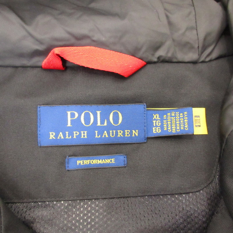 【中古】POLO RALPH LAUREN | ポロ・ラルフローレン WATER RESISTANT HOODED JACKET マウンテンパーカー ブラック サイズ:XL