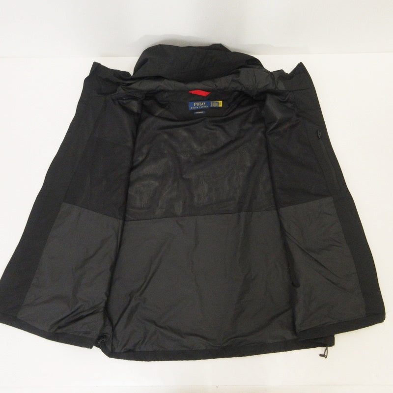 【中古】POLO RALPH LAUREN | ポロ・ラルフローレン WATER RESISTANT HOODED JACKET マウンテンパーカー ブラック サイズ:XL