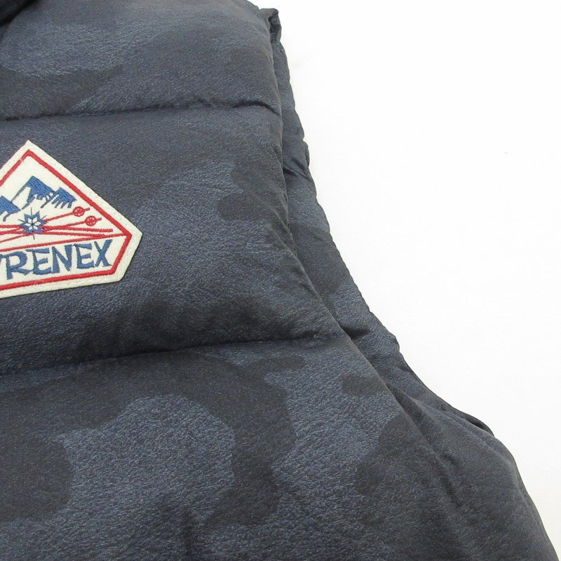 【中古】Pyrenex | ピレネックス CAMO BLUE PRINT ダウンベスト HUS012 ネイビー サイズ:M