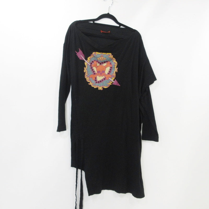 【中古】Vivienne Westwood Red Label | ヴィヴィアンウエストウッド レッドレーベル スカルプリント ワンピース 357-01-57030 ブラック サイズ:2