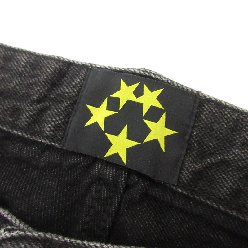【中古】MAISON EMERALD | メゾンエメラルド LOOSE WASHED BLACK JEANS デニムパンツ ブラック サイズ:L