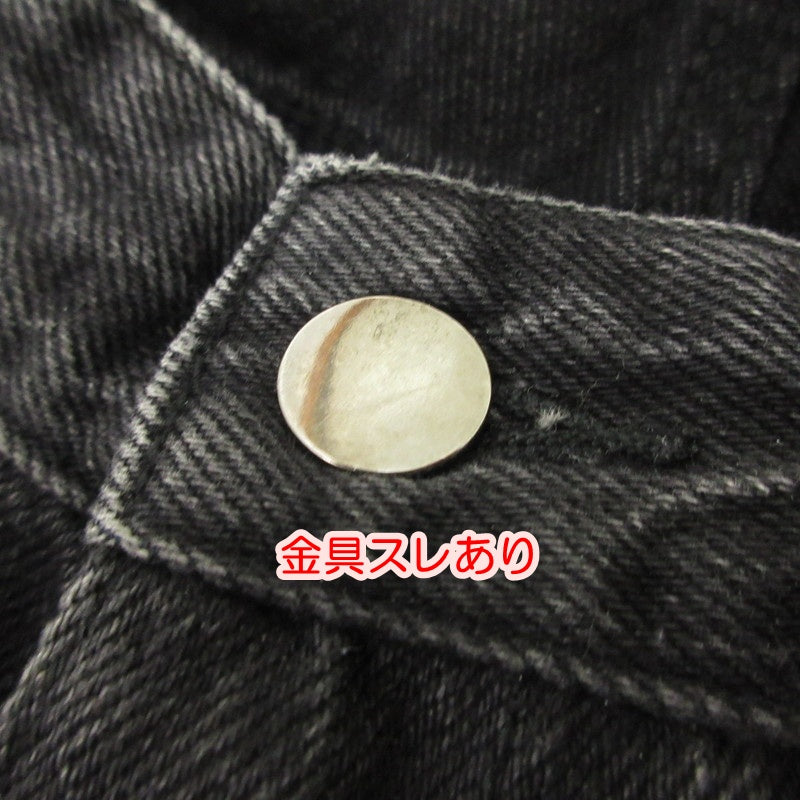 【中古】MAISON EMERALD | メゾンエメラルド LOOSE WASHED BLACK JEANS デニムパンツ ブラック サイズ:L