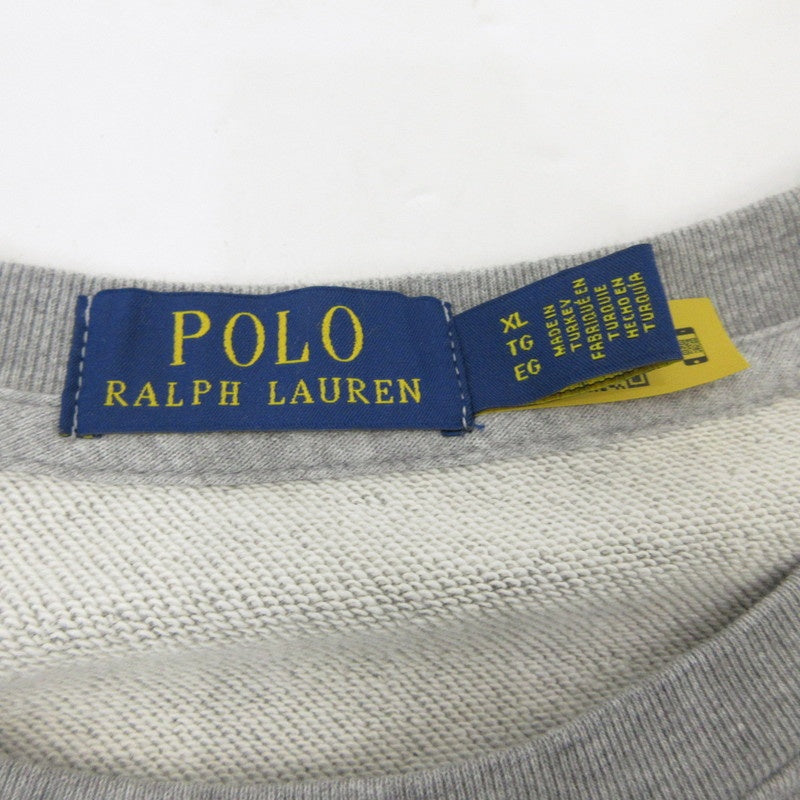 【中古】POLO RALPH LAUREN | ポロ・ラルフローレン ループバックテリースウェットシャツ スウェット グレー サイズ:XL