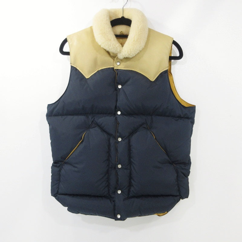 【中古】Rocky Mountain FeatherBed | ロッキーマウンテンフェザーベッド CHRISTY VEST ダウンベスト 450-502-02 ネイビー サイズ:36