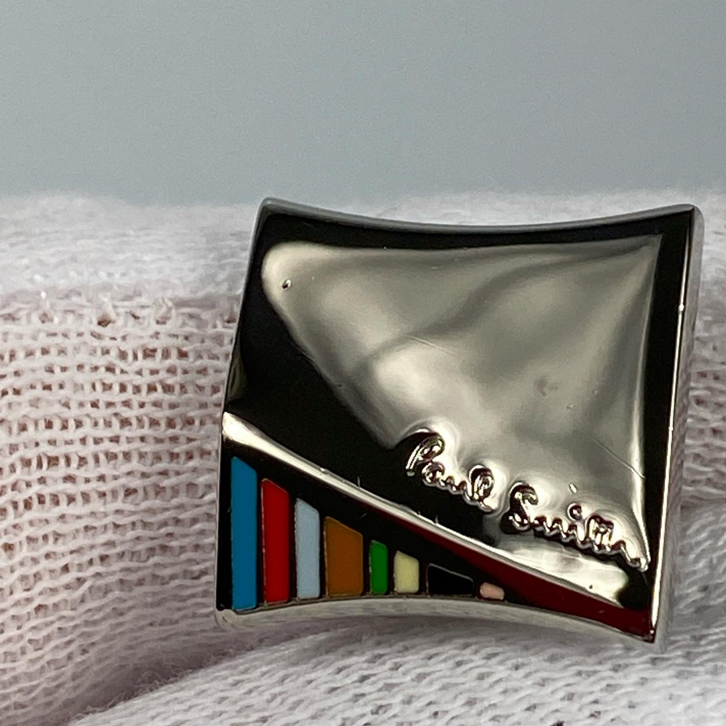 【中古】Paul Smith | ポール・スミス シグネチャーストライプツイスト カフス 553973 220 シルバー