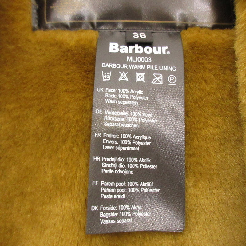 【中古】Barbour | バーブァー warm pile lining ベスト MLI0003 ブラウン サイズ:36