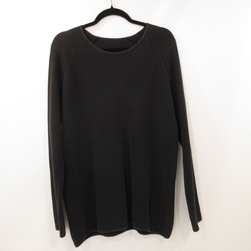 【中古】 WAFFLE CREW NECK 長袖Tシャツ ブラック サイズ:L