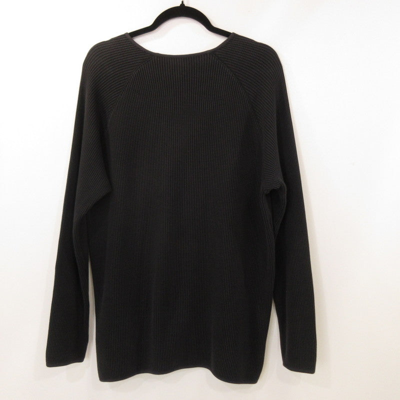 【中古】 WAFFLE CREW NECK 長袖Tシャツ ブラック サイズ:L