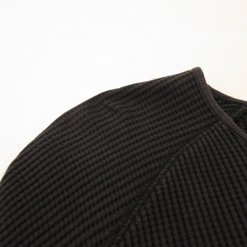 【中古】 WAFFLE CREW NECK 長袖Tシャツ ブラック サイズ:L