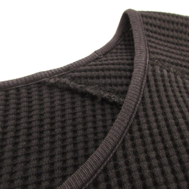 【中古】 WAFFLE CREW NECK 長袖Tシャツ ブラック サイズ:L