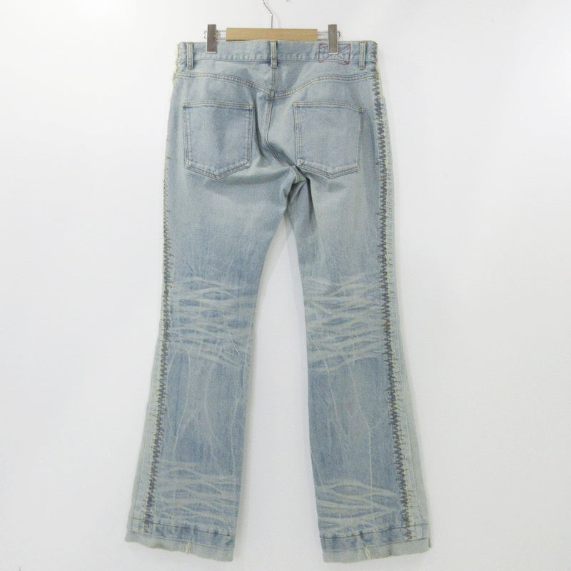 【中古】 DB FLARE JEANS デニムパンツ ブルー サイズ:34